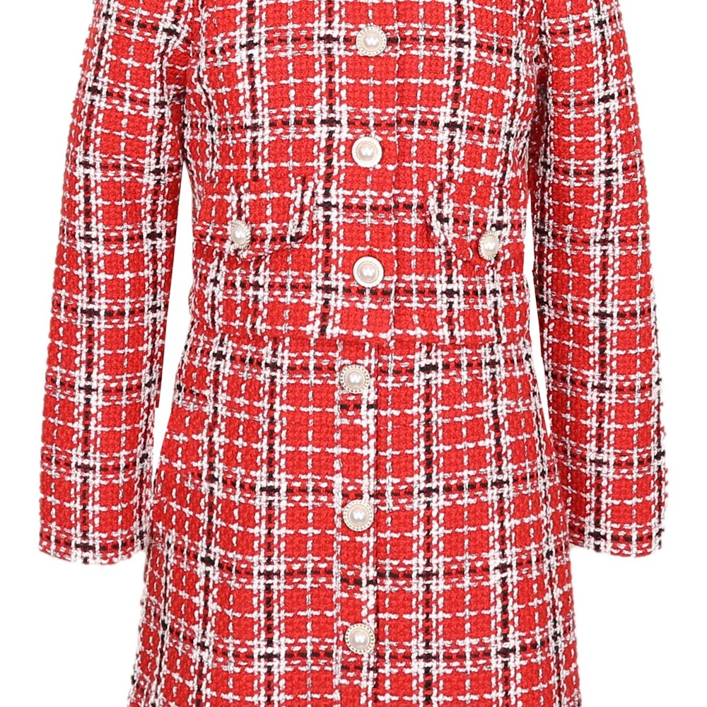 Zunie Kids' Bouclé Dress & Jacket Set